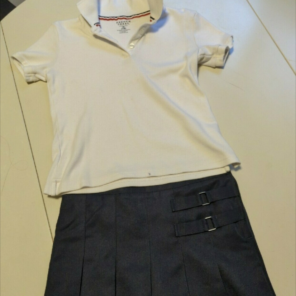 French Toast Girls Skort and Polo  Shirt